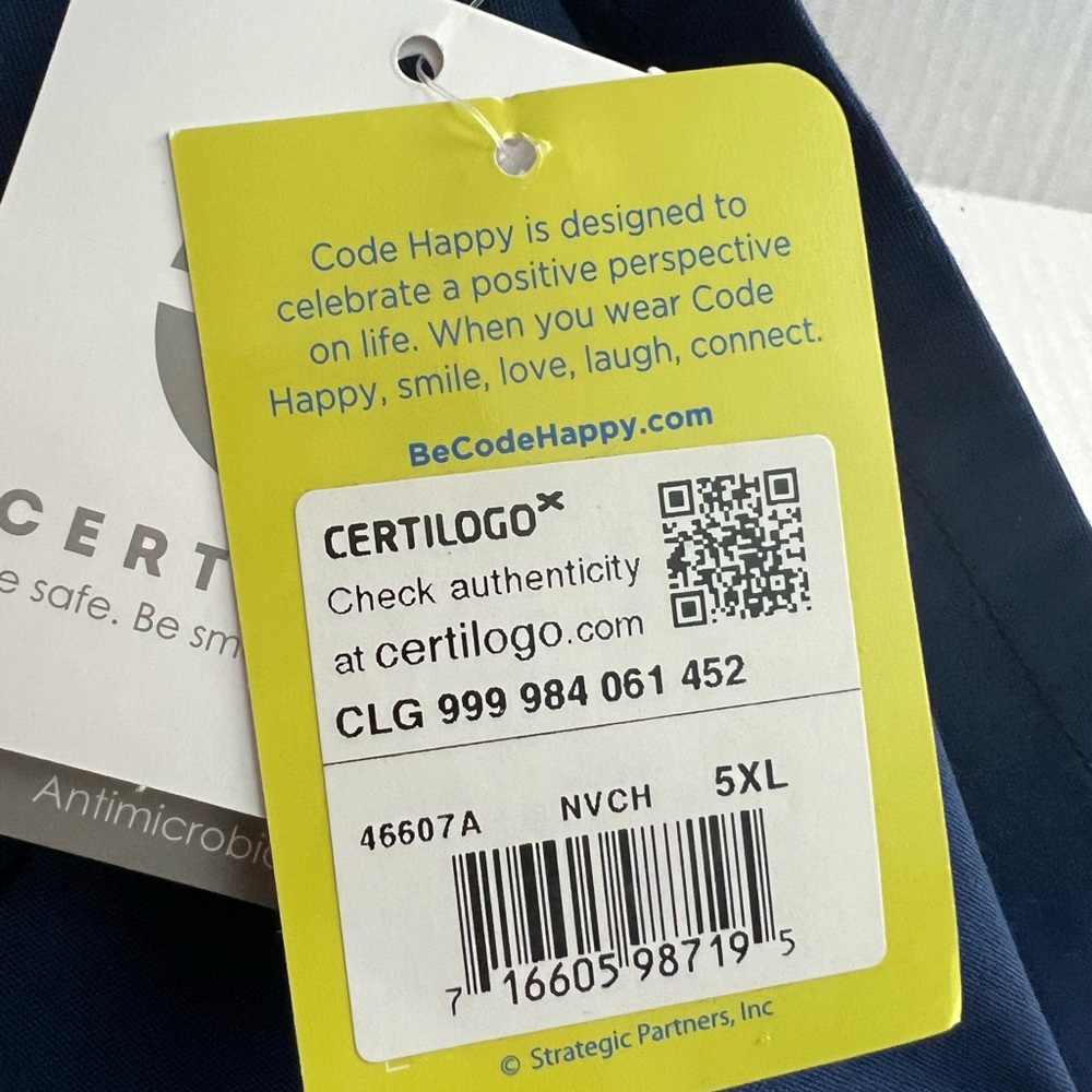 Code Happy Women’s Scrub Top - Picture 6 of 7